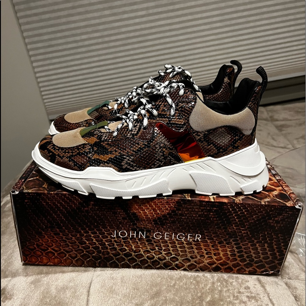 John Geiger GF-003 Brown Python Size 13